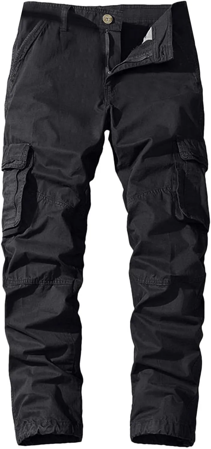 2023 Cargo Pants for Men Multi Pockets Stylish Plus Size Trousers Lightweight Casual Work Hiking Pants Tactical Sweatpants