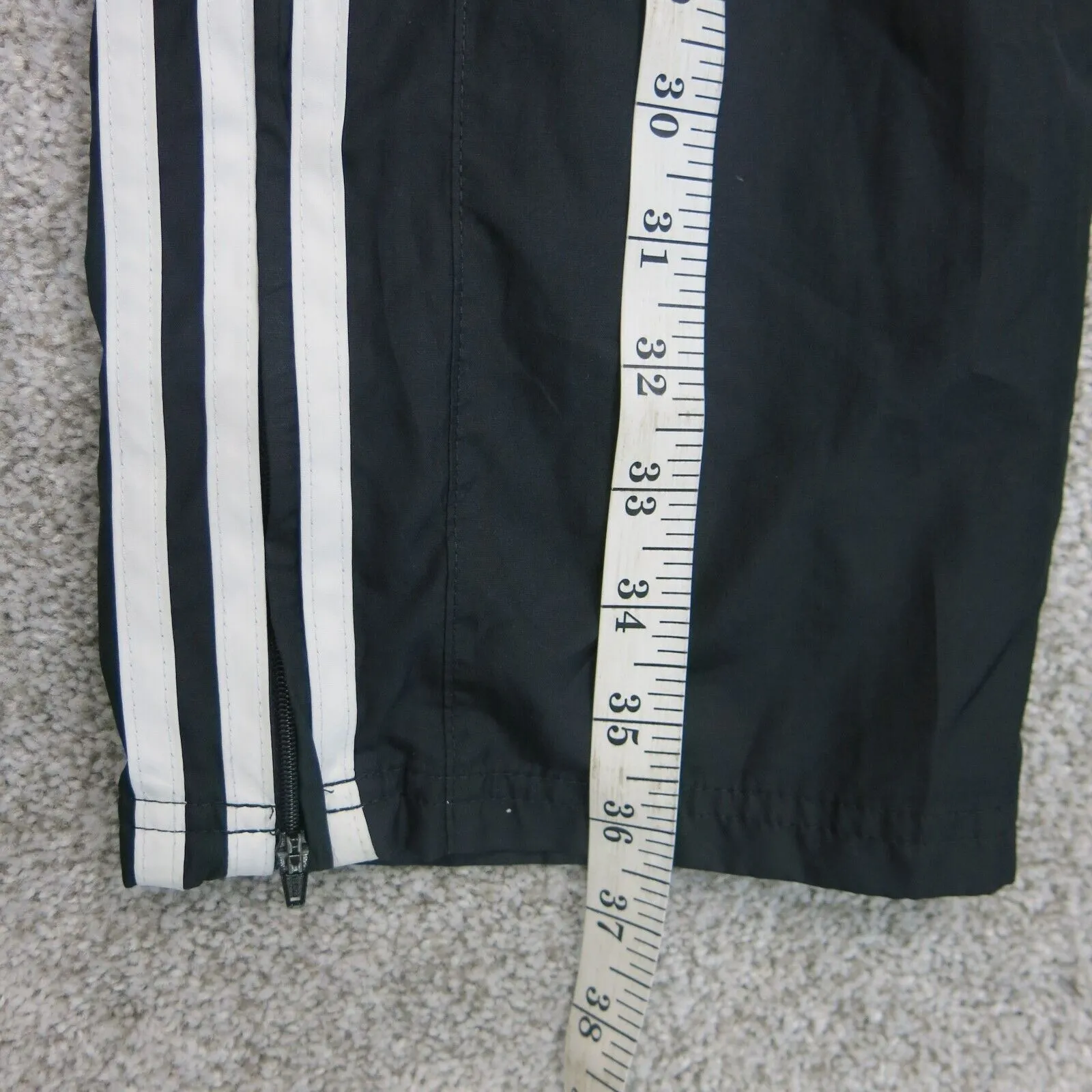 Adidas Men Activewear Track Pant Running Jogging Elastic Waist 3 Stripe Black XS