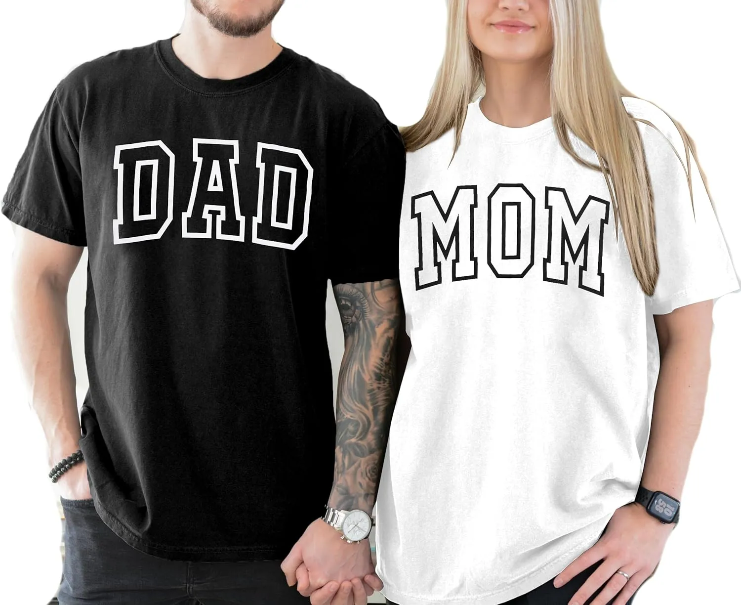 ASTANFY Dad Shirt Mom Shirt: Mom and Dad Matching Shirts Pregnancy Announcement T-Shirt Pregnancy Reveal Gifts Shirt