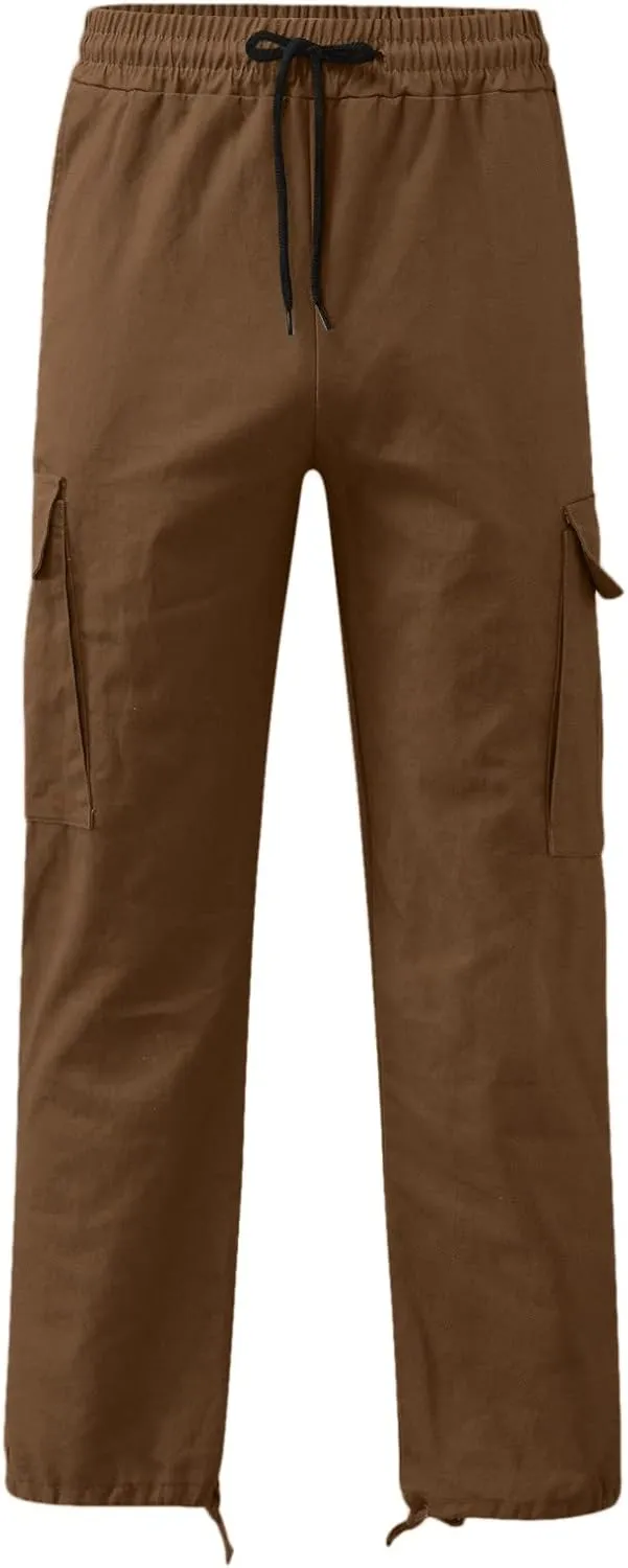 Cargo Trousers for Men Pocket Winter Sweat Pants Athletic Pants for Men Cargo Fleece Sweatpants with Pockets Cargo