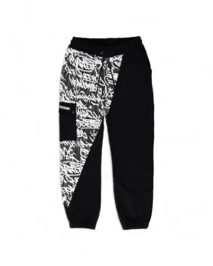 Diag Split Midnight Raceway Graf Pants