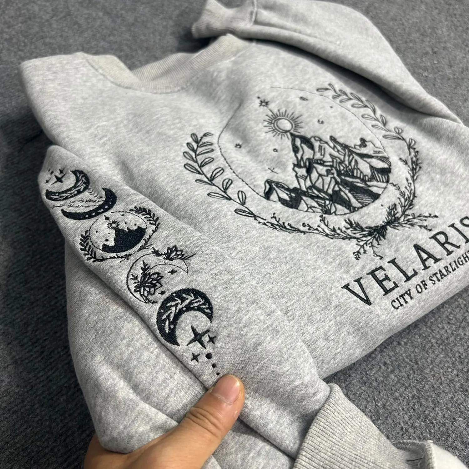 Embroidered Velaris Shirt, Velaris City Of Starlight Embroidered Sweatshirt, The Night Court Shirt, SJM ACOTAR Shirt
