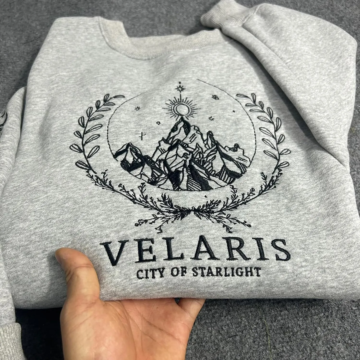 Embroidered Velaris Shirt, Velaris City Of Starlight Embroidered Sweatshirt, The Night Court Shirt, SJM ACOTAR Shirt