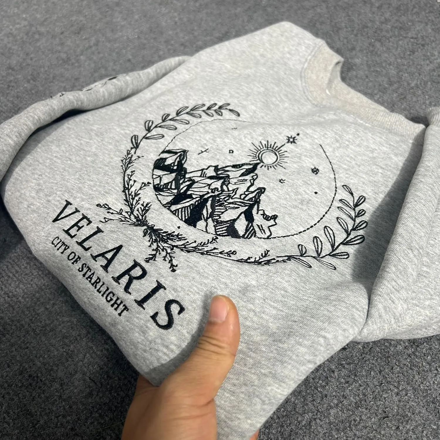 Embroidered Velaris Shirt, Velaris City Of Starlight Embroidered Sweatshirt, The Night Court Shirt, SJM ACOTAR Shirt