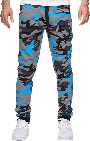 Jogger Sweatpants for Men Fashion Casual Camouflage Tracksuit Bottoms Sports Outdoor Leisure Trousers with Pockets