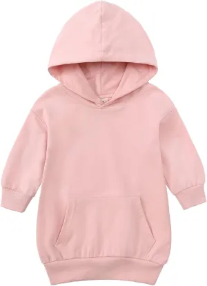 KAGAYD Toddler Boys Girls Hoodies Pullover Fleece Sweatshirt Children Black Solid Color Babies Hooded Top Active Sports