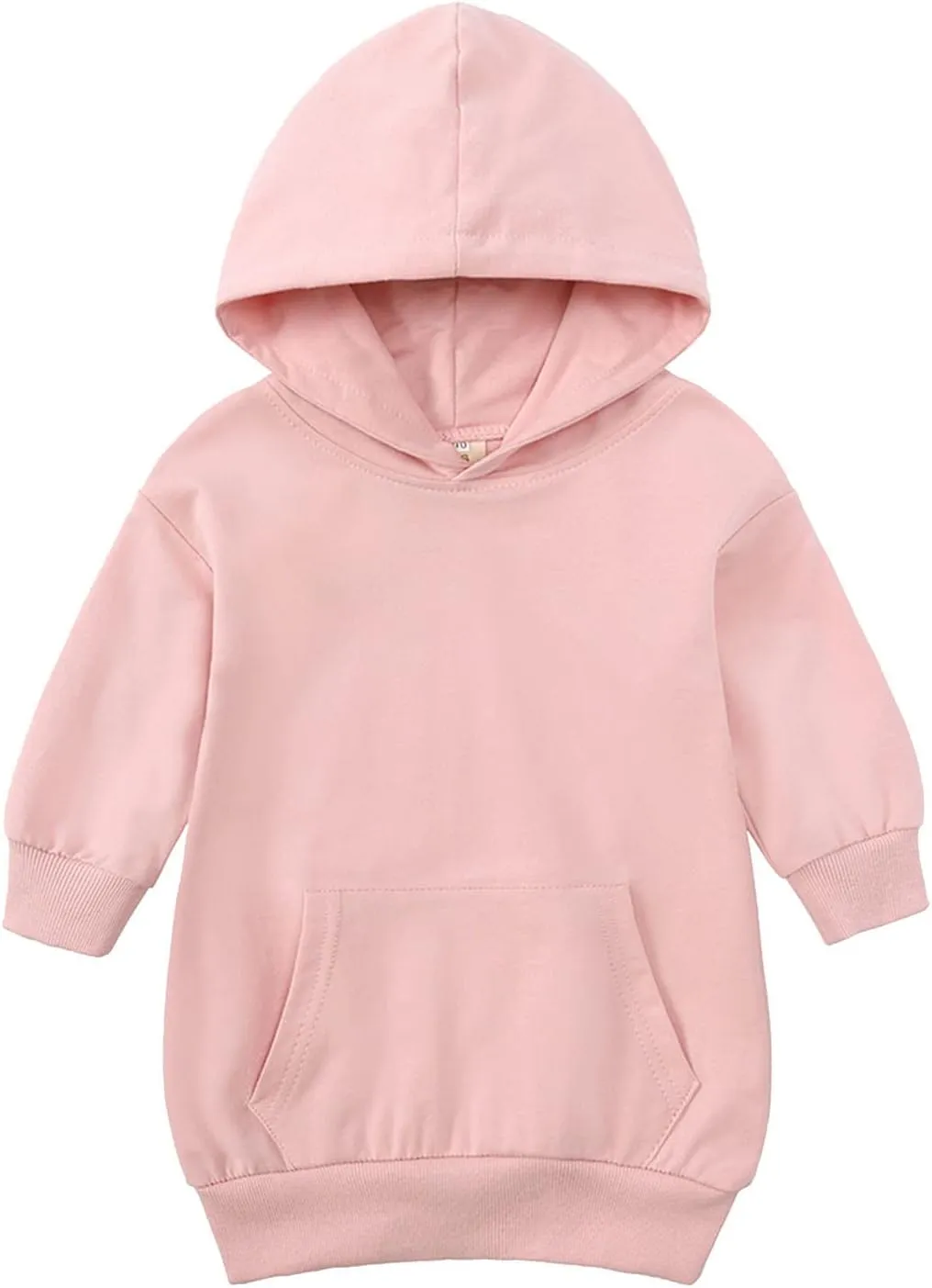 KAGAYD Toddler Boys Girls Hoodies Pullover Fleece Sweatshirt Children Black Solid Color Babies Hooded Top Active Sports