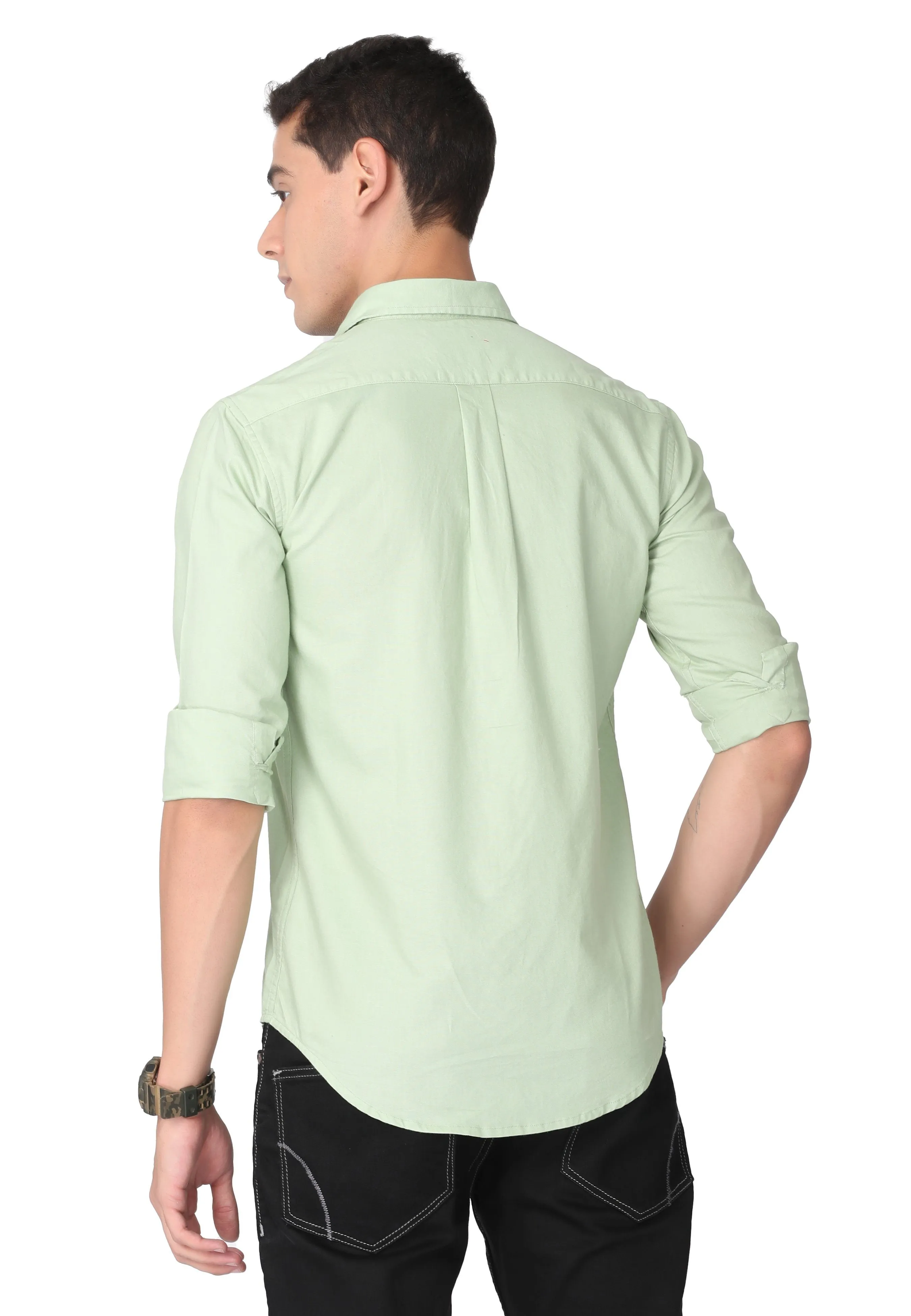 Light Green Regular Fit Casual Shirt
