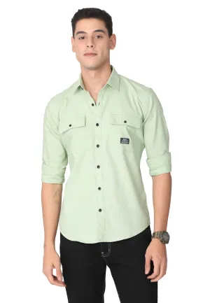 Light Green Regular Fit Casual Shirt