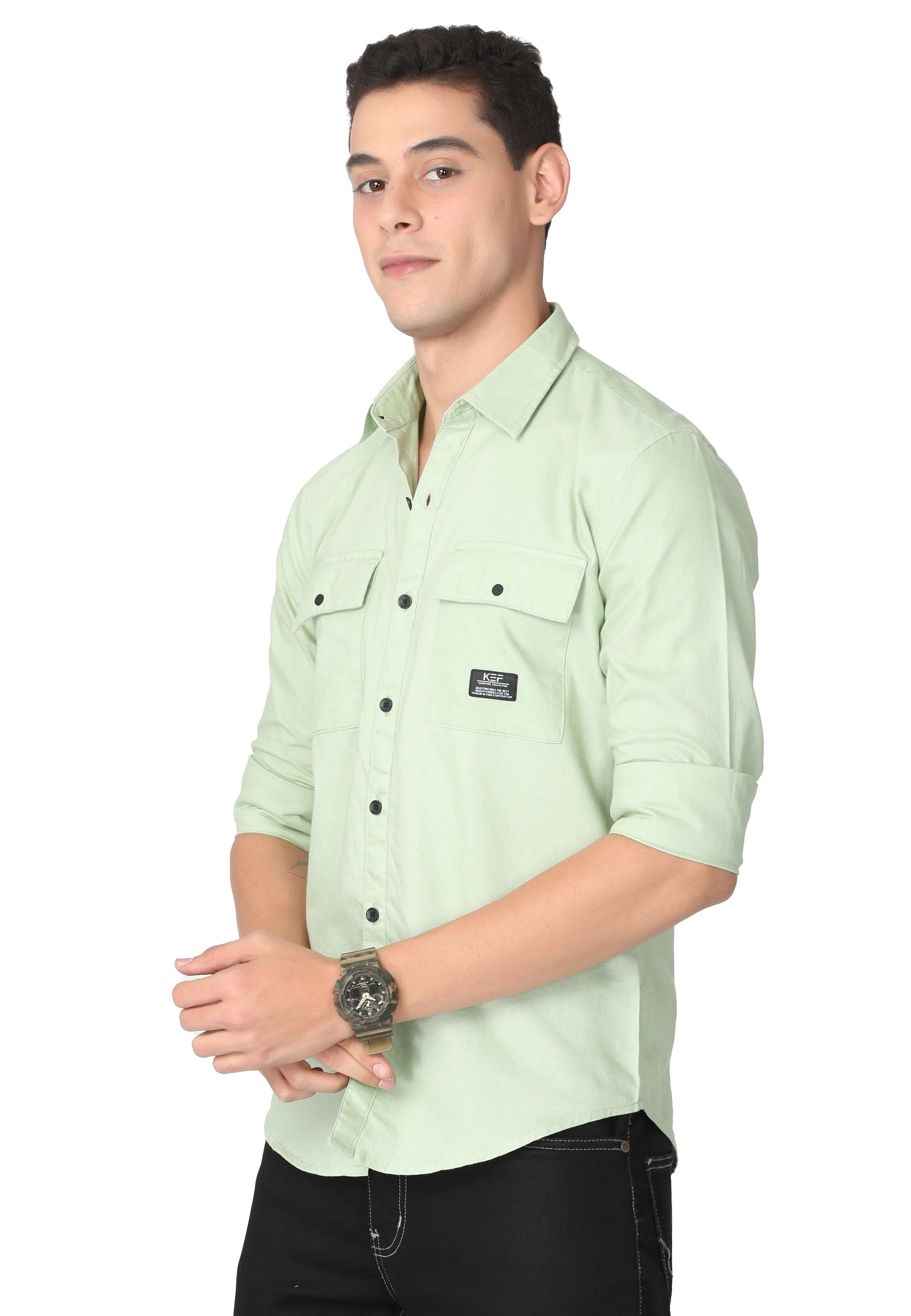 Light Green Regular Fit Casual Shirt