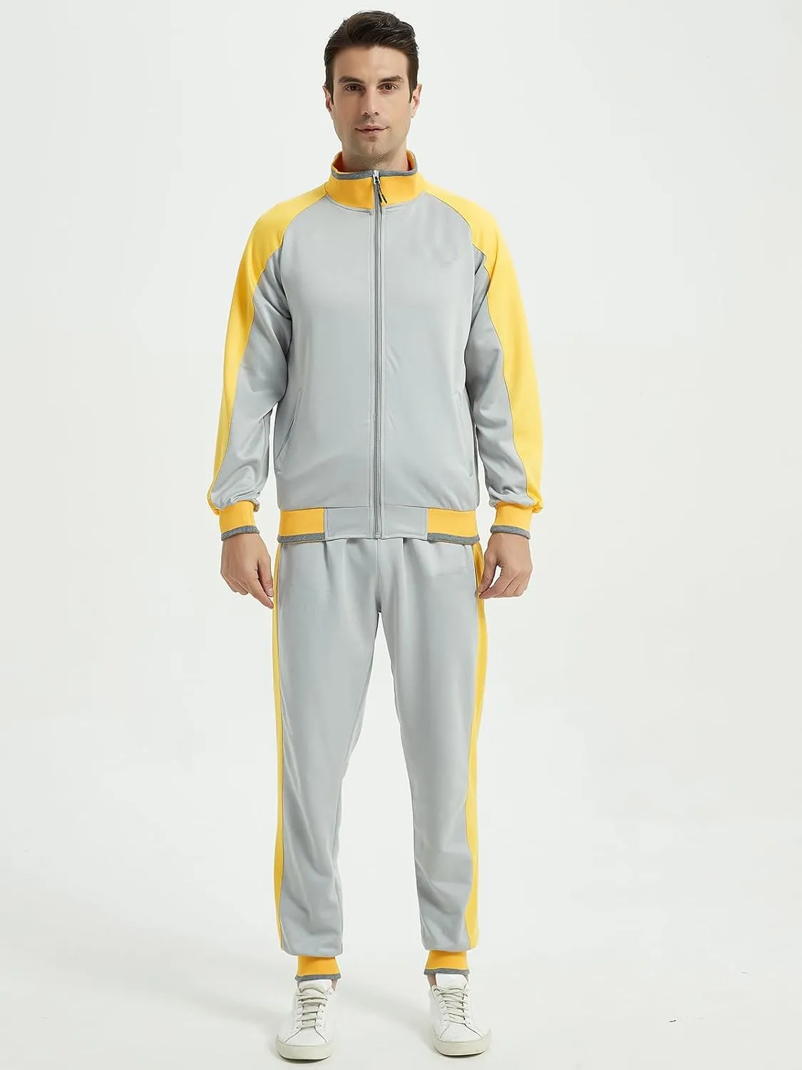 Litteking Men's Tracksuits Sweat Suit Casual Long Sleeve 2 Piece Outfit Sports Jogging Suits Set