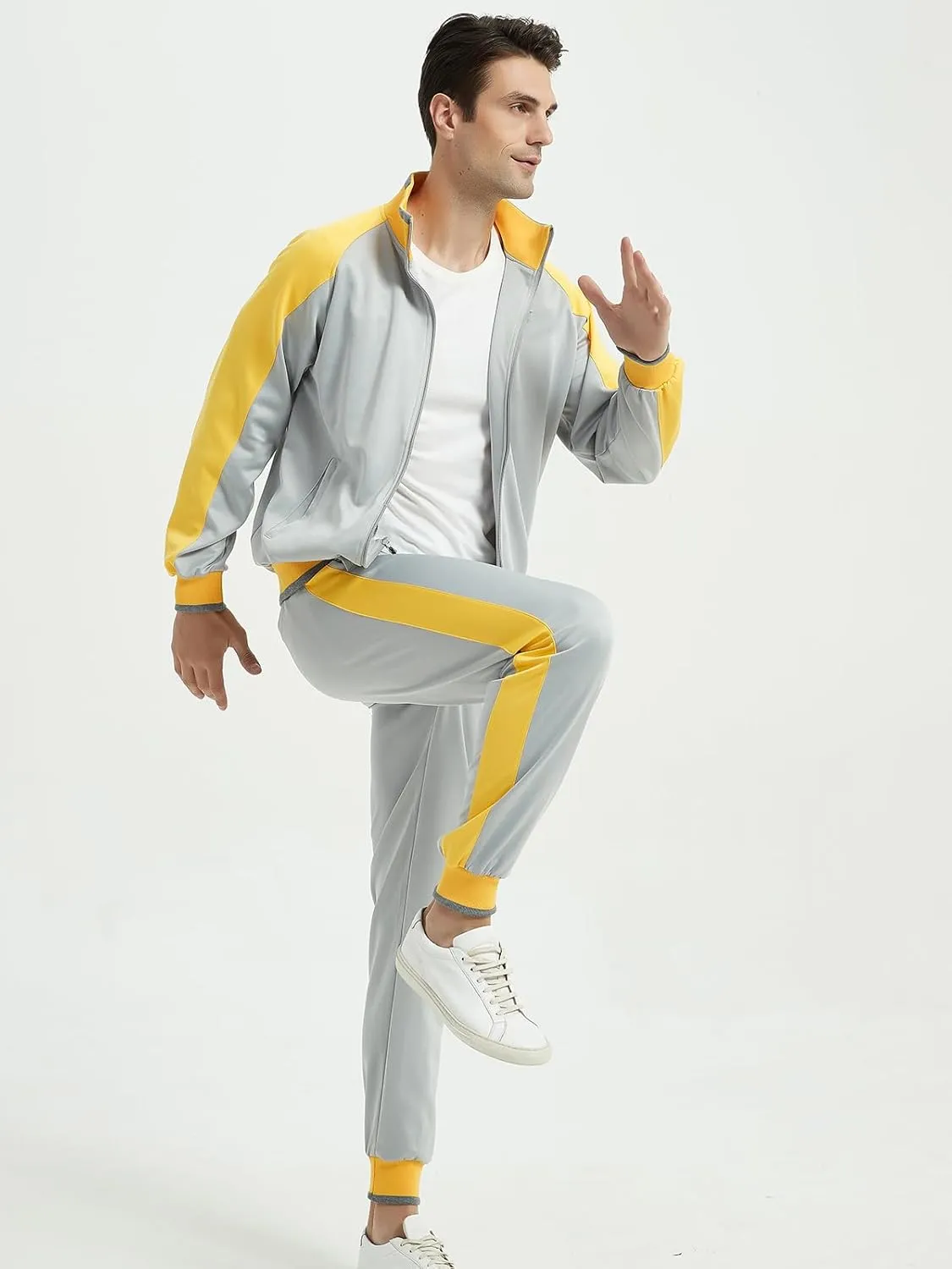 Litteking Men's Tracksuits Sweat Suit Casual Long Sleeve 2 Piece Outfit Sports Jogging Suits Set