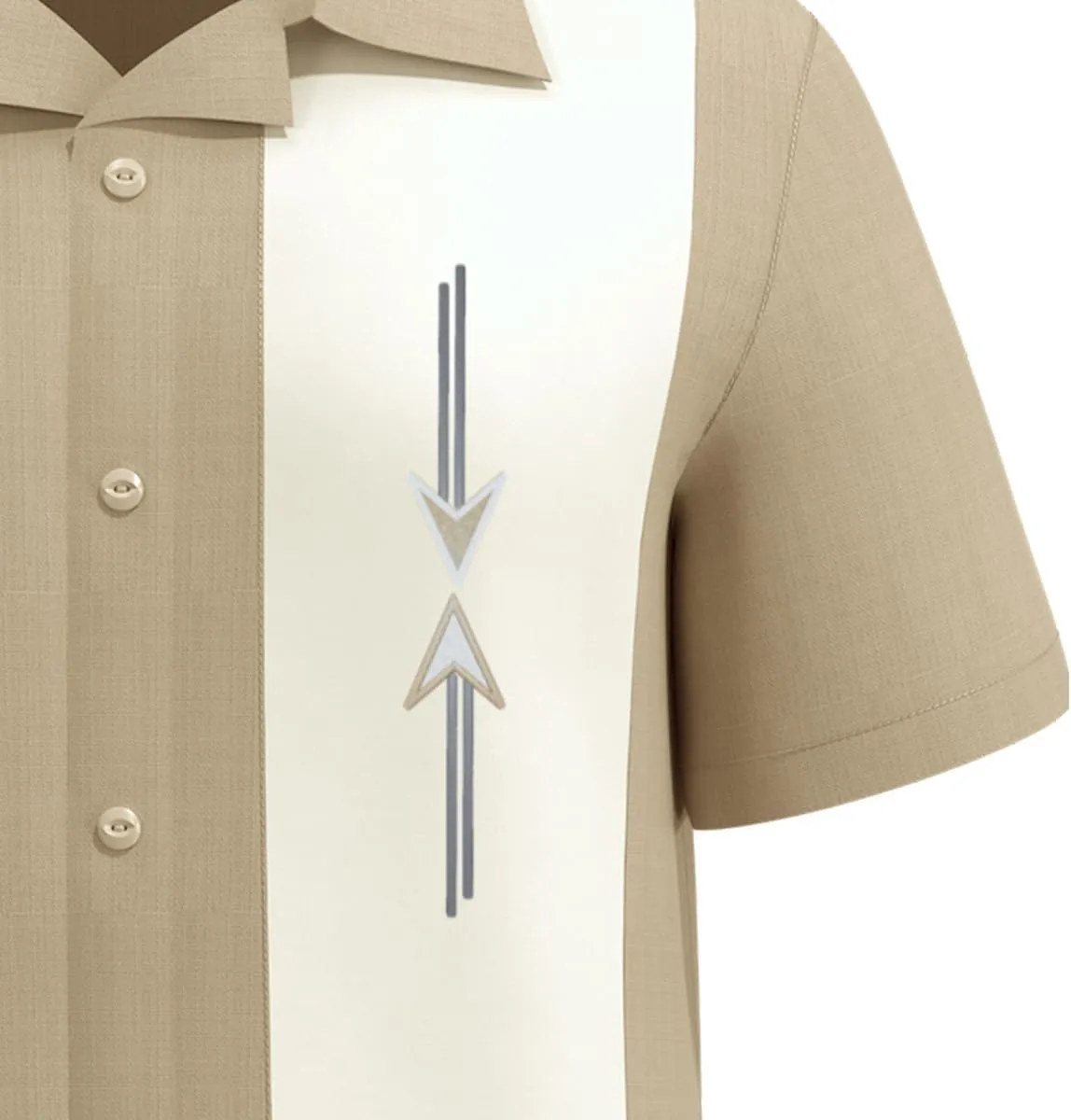 Mens Camp Shirt, Vintage Cuban Style Bowling Shirt ~ Tom Collins ~ Guayabera Dress Shirt Style