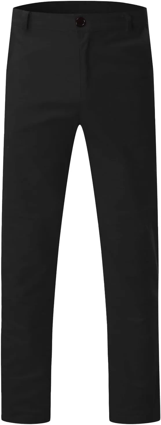 Men's Skinny Fit Dress Pants Flat Front Casual Smart Trousers Trendy Business Work Chino Pants with Pockets Plus Size