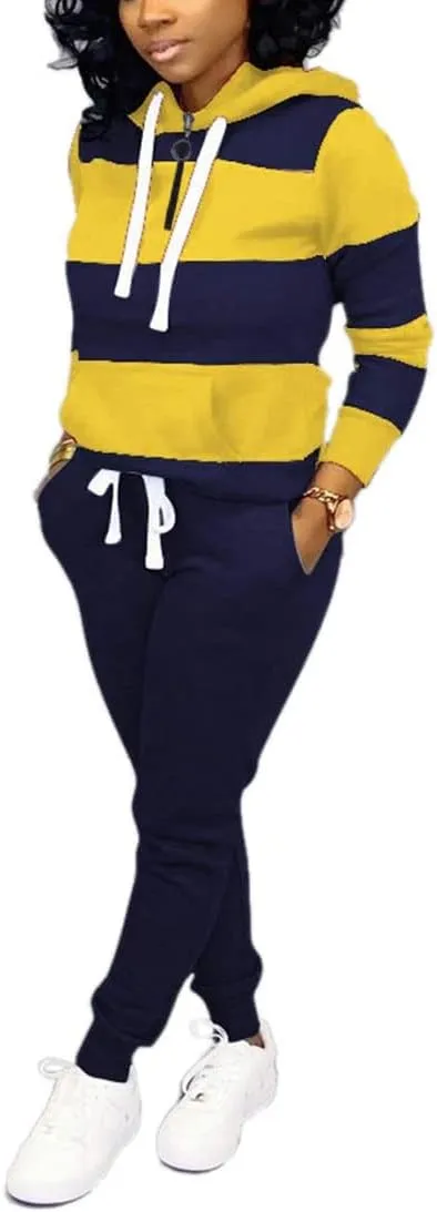 Nimsruc Two Piece Outfits For Women Jogging Suits Casual Sweatsuits Jogger Tracksuits Long Sleeve Hoodie Matching Sets