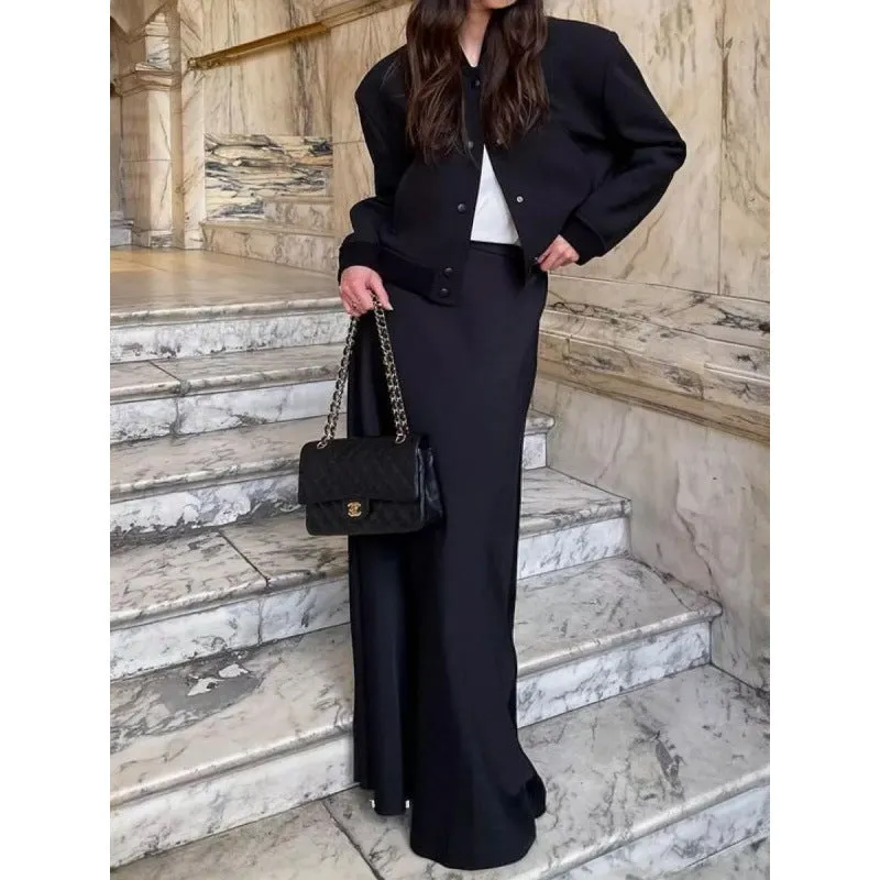 Satin High Waist Sheath Mopping Fishtail Skirt