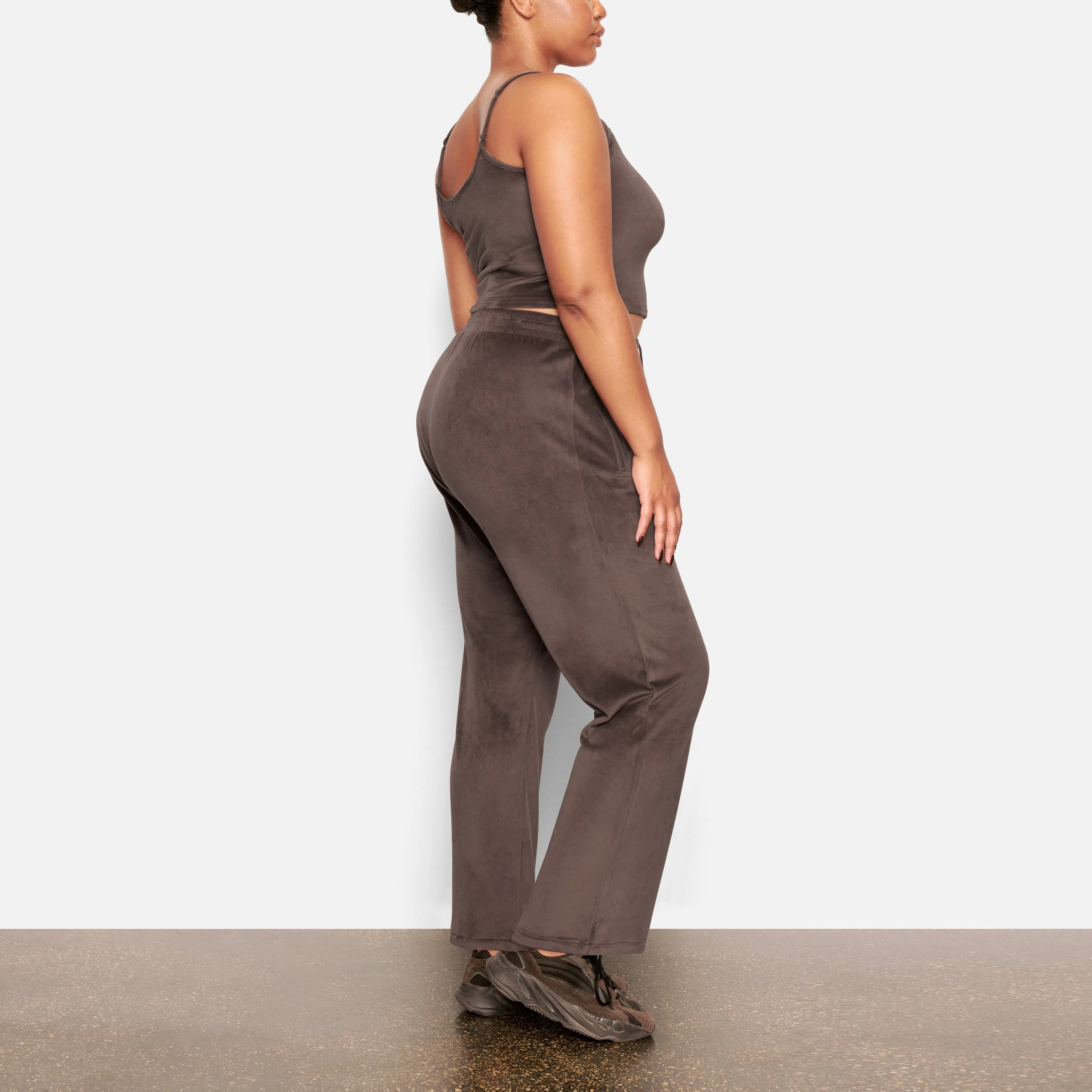 VELOUR TRACK PANT | AMETHYST