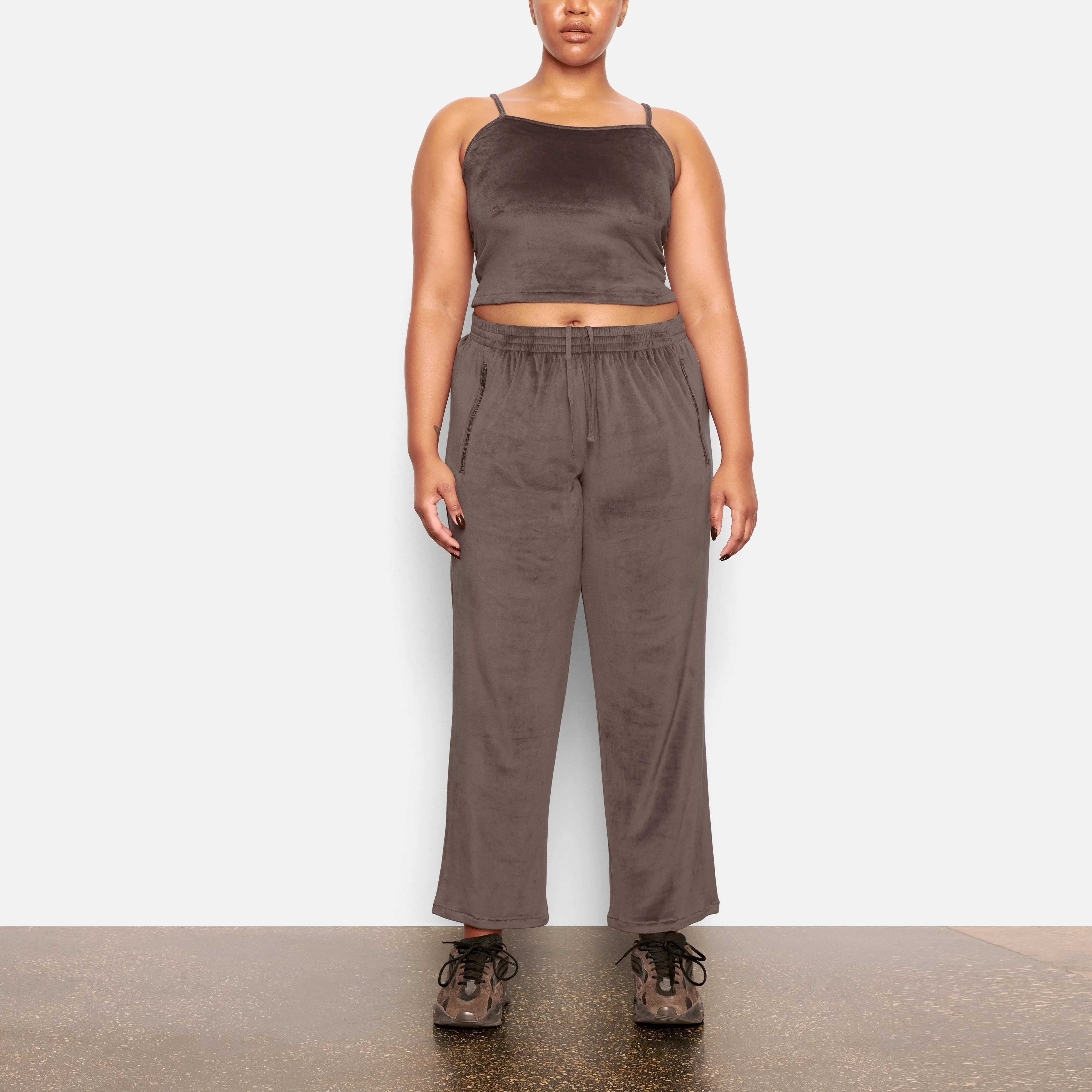 VELOUR TRACK PANT | AMETHYST
