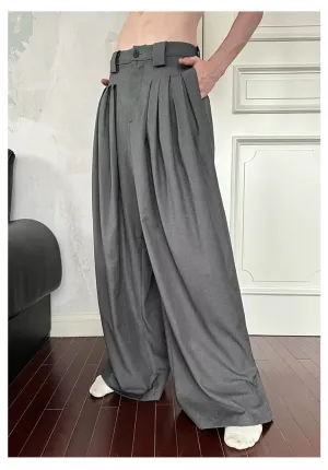 Wide Pleats Casual Pants
