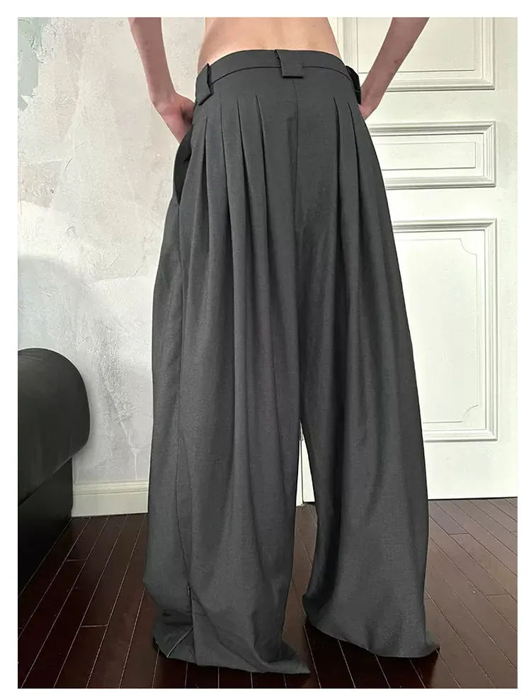 Wide Pleats Casual Pants