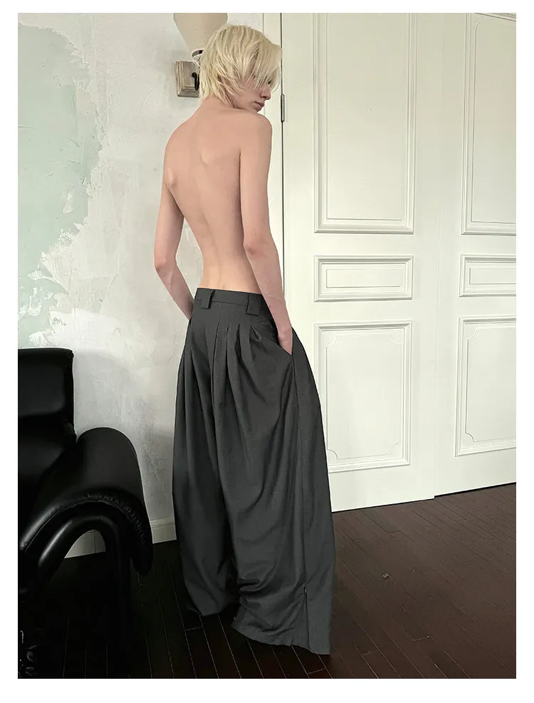Wide Pleats Casual Pants