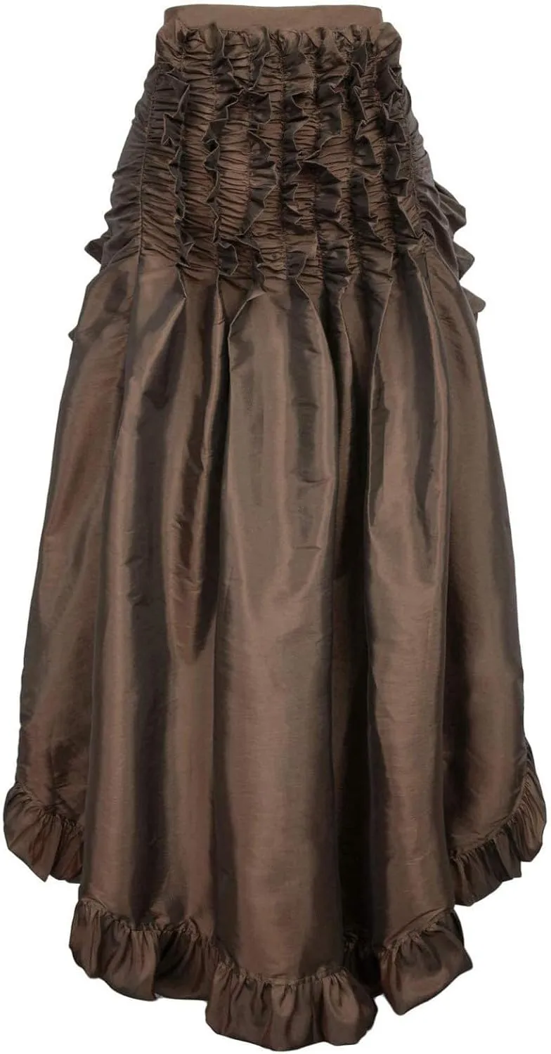 Women Skorts Lace Skirts for Women Maxi Long Midi Knee High Victorian Goth Ruched Peasant Steampunk Skorts 2025 Y2K