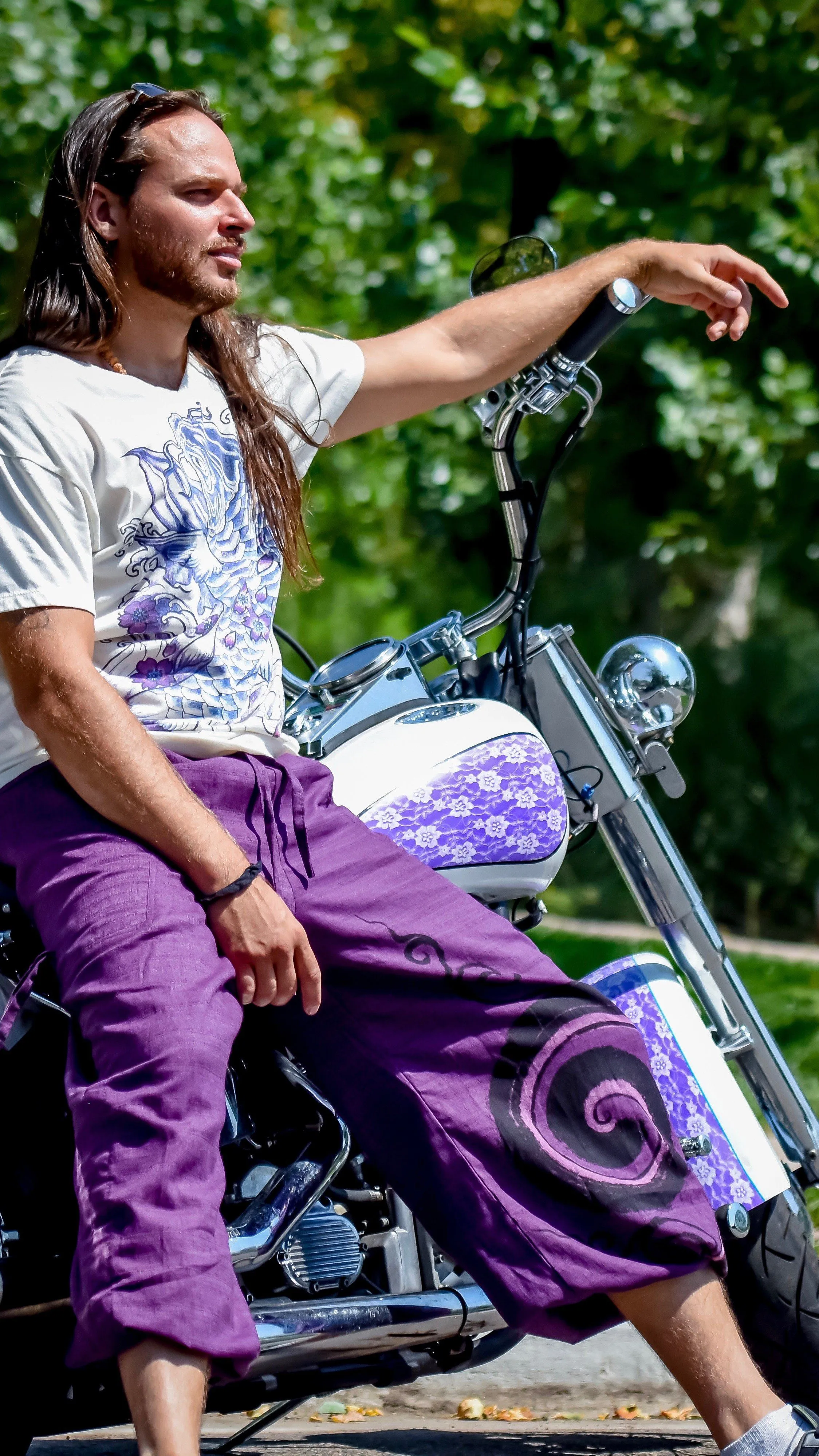 Woven Spiral Cinch Pants