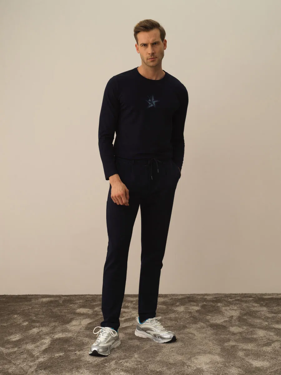 Xint Slim Fit Navy Jogging